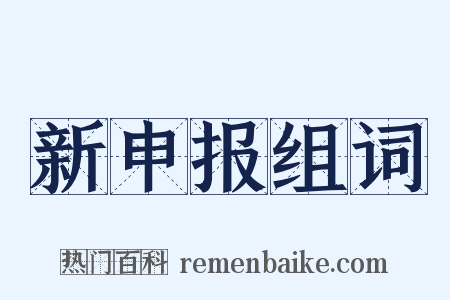 新申报组词是什么意思的图片